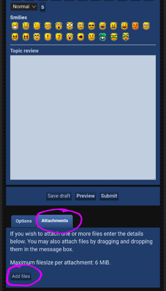 Click on Attachment then add files